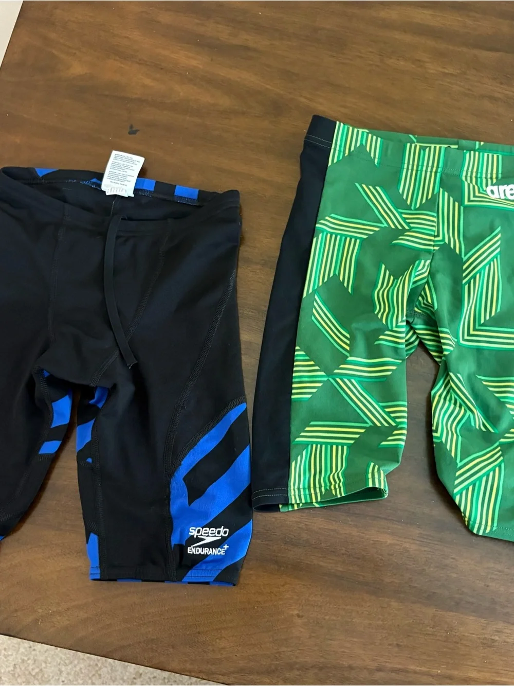 Men’s Women’s Cycling swim Bike Shorts Speedo Arena Sz 26 Blue Green 2